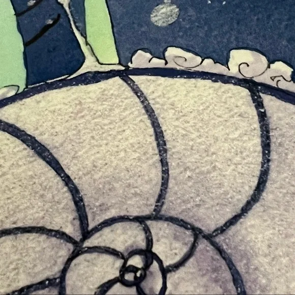 Artisan Signed Framed Bubble Bath Girl in Shell Artwork - Picture 12 of 14